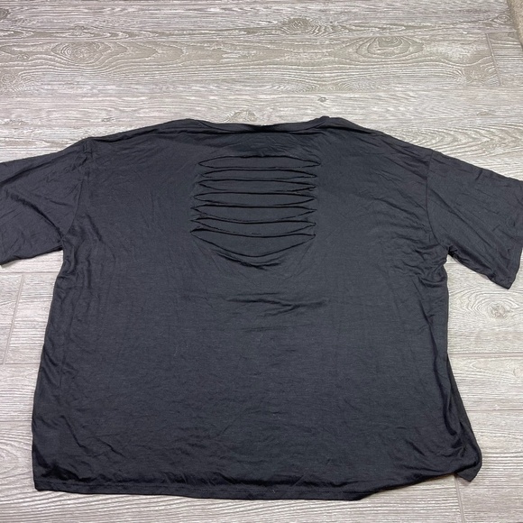 LOVE J Shredded Sequin Lip T Shirt - Whimsigoth - Picture 3 of 7